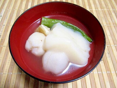 おくらと里芋と揚げのお雑煮